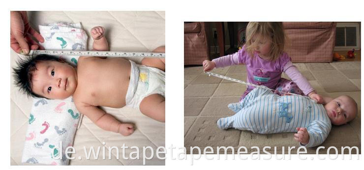 150cm / 60inch medizinisches Säuglingszahnarztgeschenk individuell bedrucktes Papiermaßband Einwegkrankenhaus verwendet